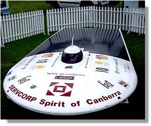 Spirit of Canberra Solar Power Racing Car